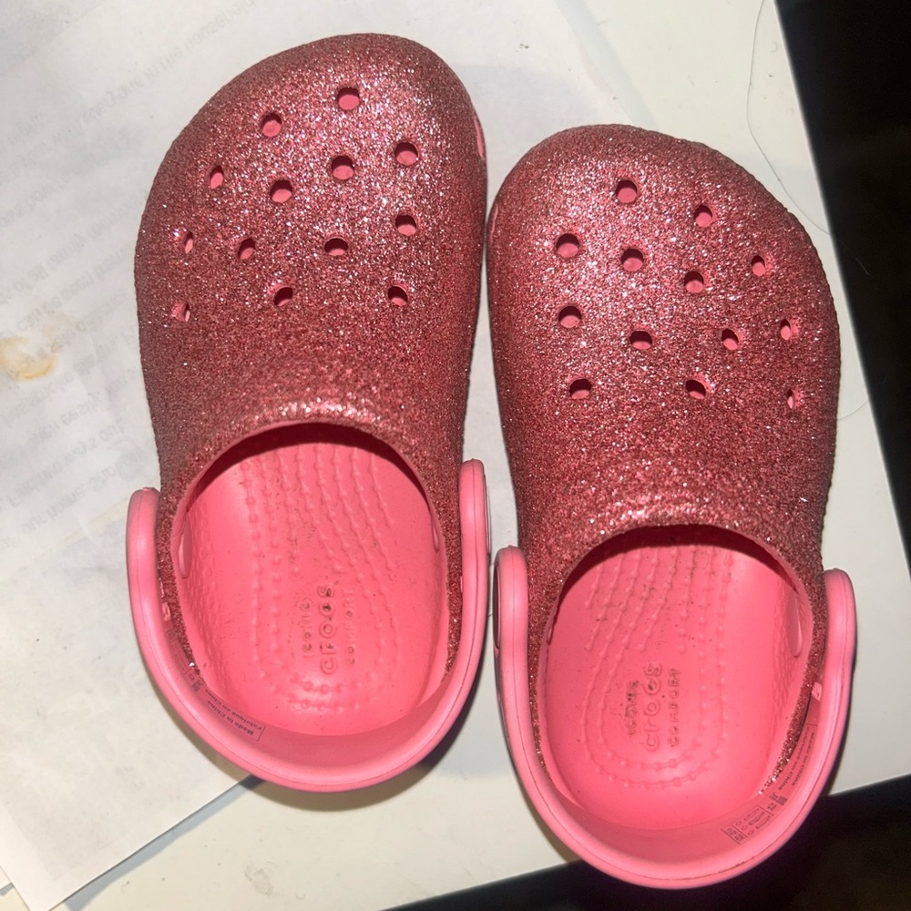 Glitter Pink Crocs